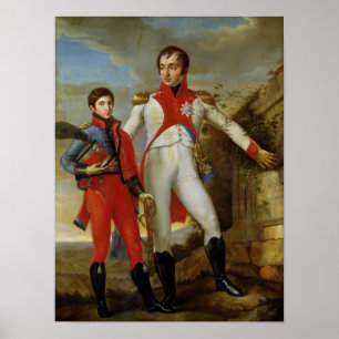 Affiches Roi de la Hollande et du Prince héritier de la