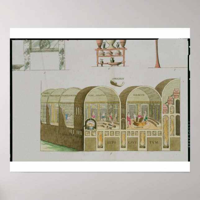 Affiches Roman Baths, plate from 'The History of the Nation (Devant)