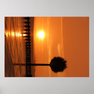Affiches Romantique Floride Tampa coucher de soleil Grand