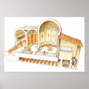 Affiches Rome. Bains privés