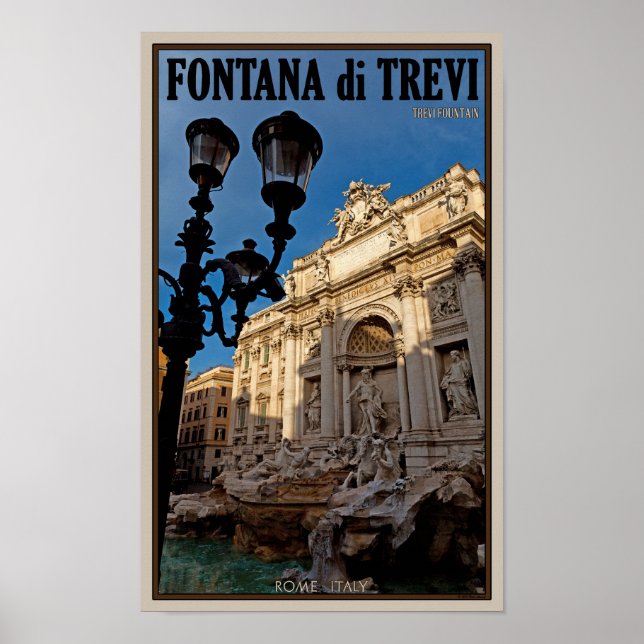 Affiches Rome - Fontaine de Trevi (Devant)