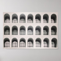 Rome. Photo en noir et blanc. Architecture moderne