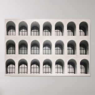 Affiches Rome. Photo en noir et blanc. Architecture moderne