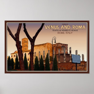 Affiches Rome - Temple de Vénus et Roma