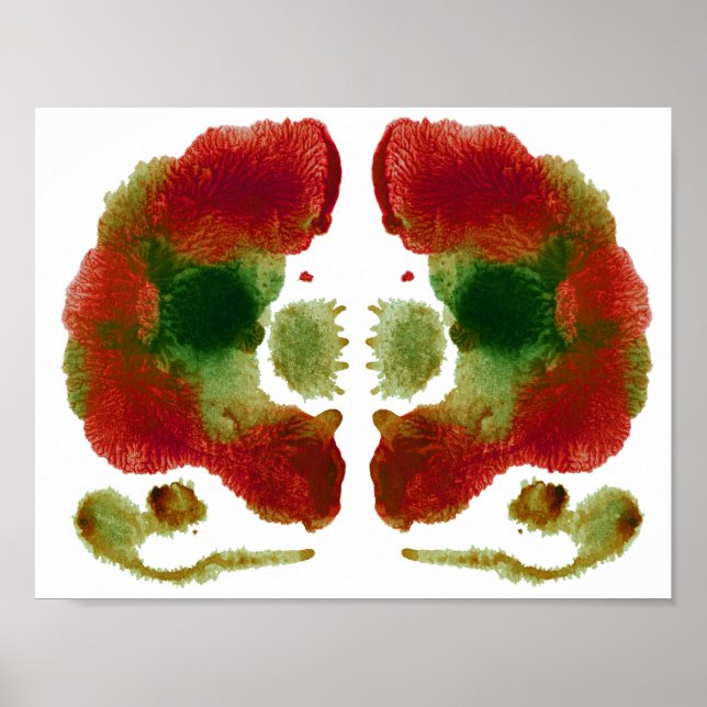 Affiches Rorschach Inkblot Test Art Amusant (Devant)