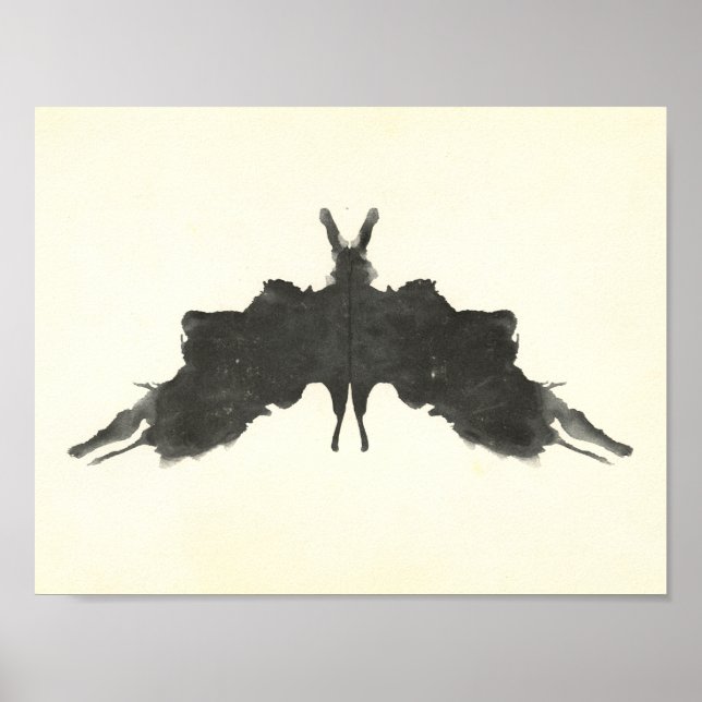 Affiches Rorschach Inkblot Test Art Amusant (Devant)