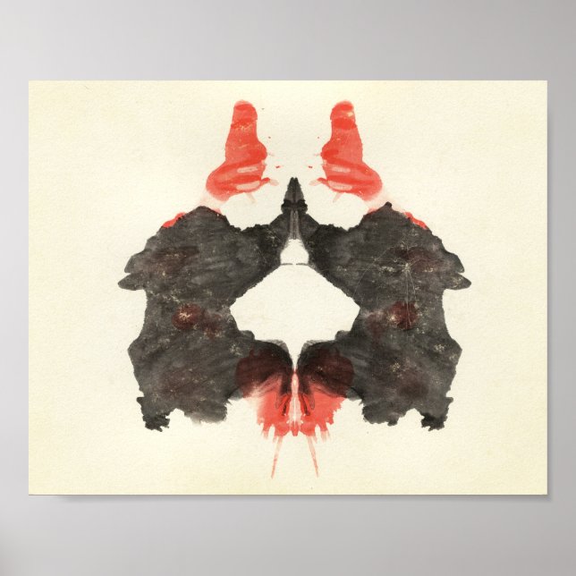 Affiches Rorschach Inkblot Test Art Amusant (Devant)