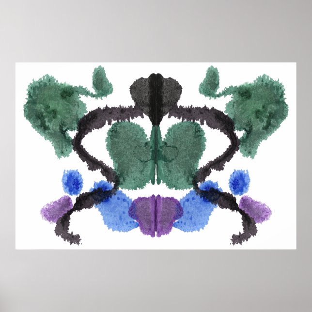 Affiches Rorschach Inkblot Test Art Amusant (Devant)