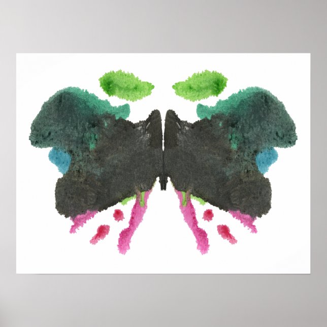 Affiches Rorschach Inkblot Test Art Amusant (Devant)