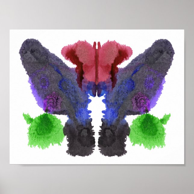 Affiches Rorschach Inkblot Test Art Amusant (Devant)