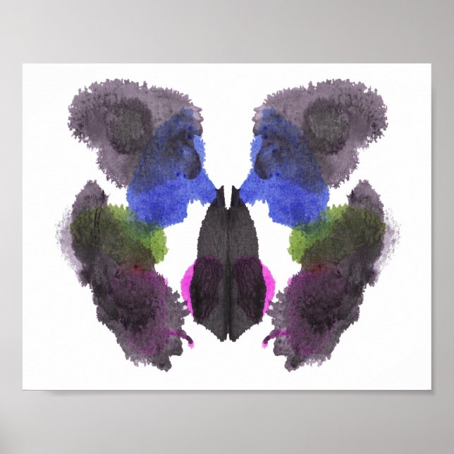 Affiches Rorschach Inkblot Test Art Amusant (Devant)