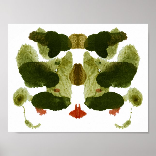 Affiches Rorschach Inkblot Test Art Amusant (Devant)