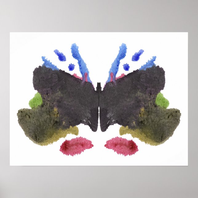 Affiches Rorschach Inkblot Test Fun Art (Devant)