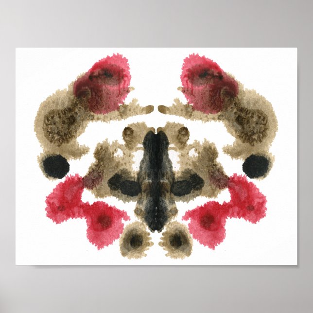 Affiches Rorschach Inkblot Test Fun Art Imprimer (Devant)