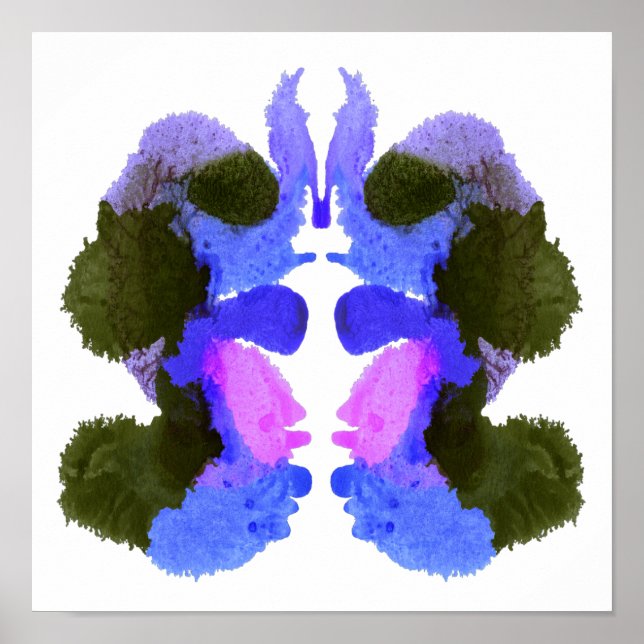 Affiches Rorschach Inkblot Test Fun Art Imprimer (Devant)