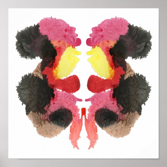Affiches Rorschach Inkblot Test Fun Art Imprimer (Devant)