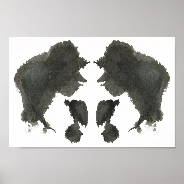 Affiches Rorschach Inkblot Test Fun Art Imprimer (Devant)