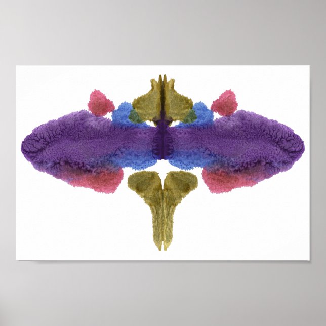 Affiches Rorschach Inkblot Test Fun Art Imprimer (Devant)
