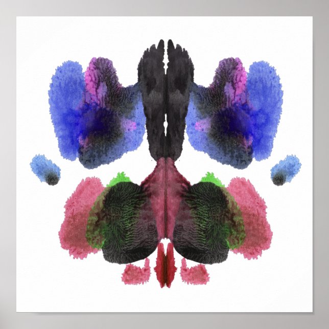 Affiches Rorschach Inkblot Test Fun Art Imprimer (Devant)