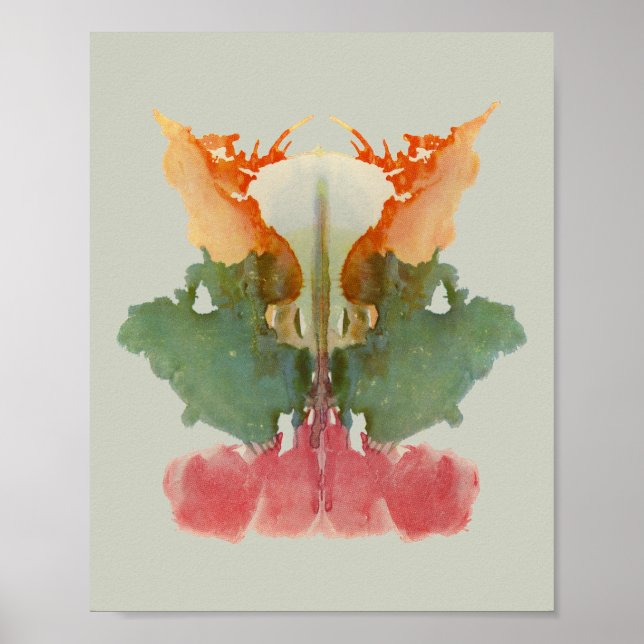 Affiches Rorschach Inkblot Test Fun Art Imprimer (Devant)