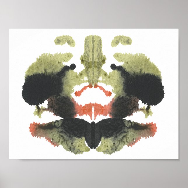 Affiches Rorschach Inkblot Test Fun Art Imprimer (Devant)