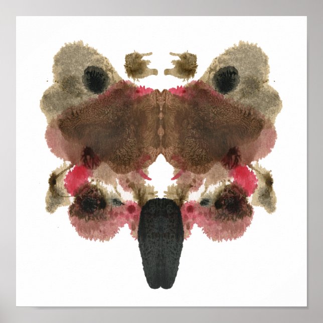 Affiches Rorschach Inkblot Test Fun Art Imprimer (Devant)
