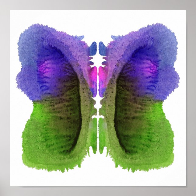 Affiches Rorschach Inkblot Test Fun Art Imprimer (Devant)