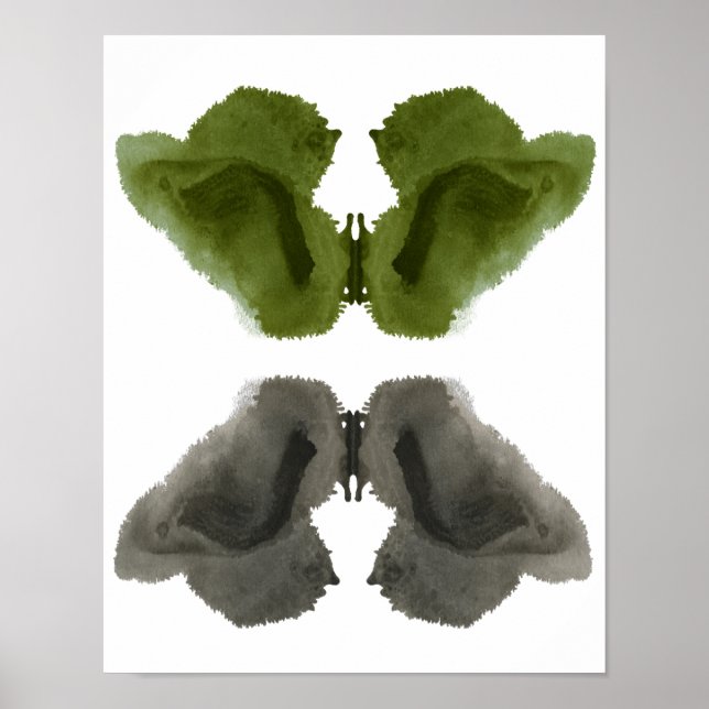 Affiches Rorschach Inkblot Test Fun Art Imprimer (Devant)