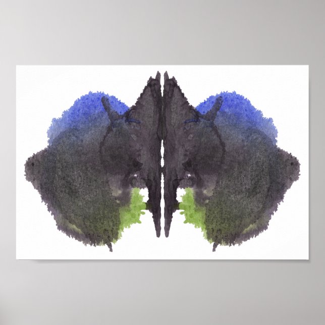 Affiches Rorschach Inkblot Test Fun Art Print (Devant)