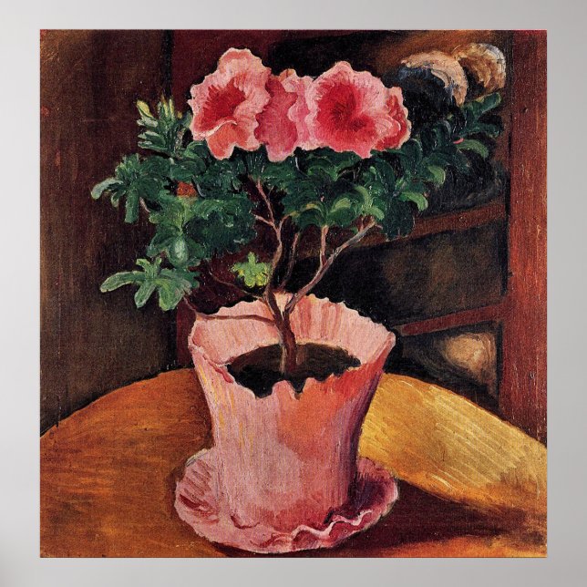 Affiches Rose Azaleas par August Macke (Devant)
