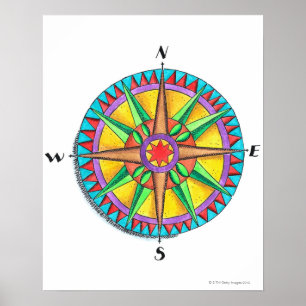 Affiches Rose Compass