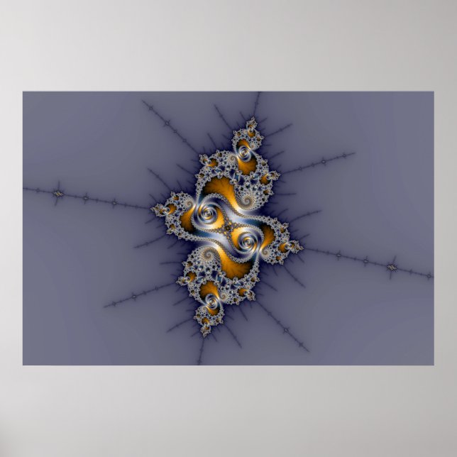 Affiches Rose foncé - Mandelbrot Fractal (Devant)
