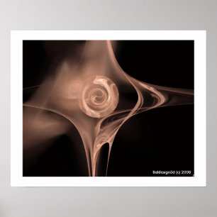 Affiches ROSE FRACTALE, marron