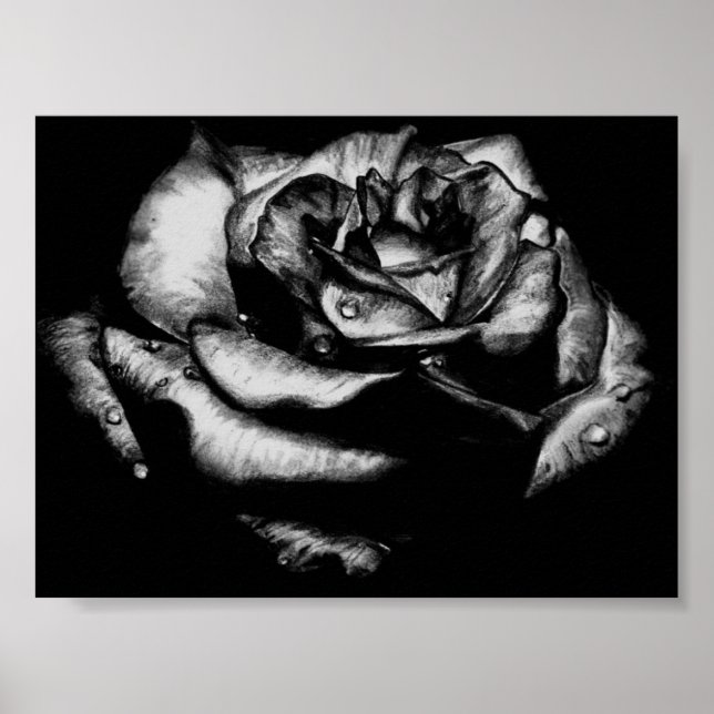 Affiches Rose noir (Devant)