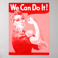 Rose Rosie le Riveter "Nous pouvons le faire !" Af