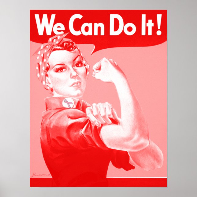 Affiches Rose Rosie le Riveter "Nous pouvons le faire !" Af (Devant)