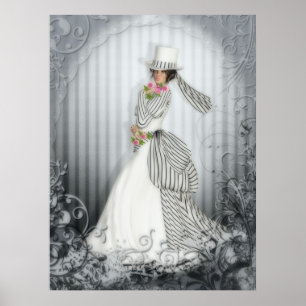 Affiches Rose victorien