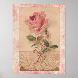 Affiches Rose victorien français de rose