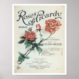 Affiches Roses de la couverture Vintage Picardy