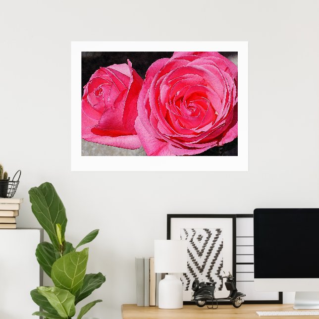 Affiches Roses Grimpantes Roses (Bureau à domicile)