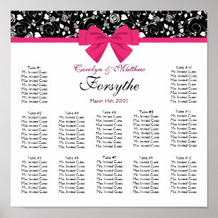 Affiches Roses noires et blanches Bow rose