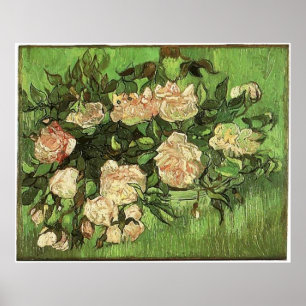 Affiches Roses roses, Vam Gogh, 1890