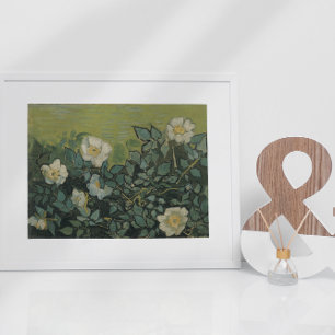 Affiches Roses sauvages par Vincent van Gogh, Jardin Vintag