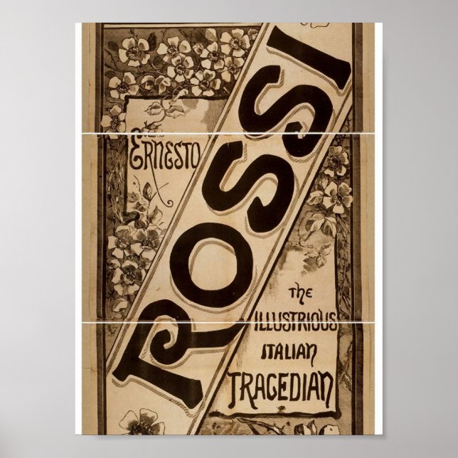 Affiches Rossi, 'Italian Tragedian' Retro Theater (Devant)