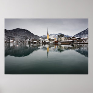 Affiches Rottach-Egern au Tegernsee, Bavière en hiver