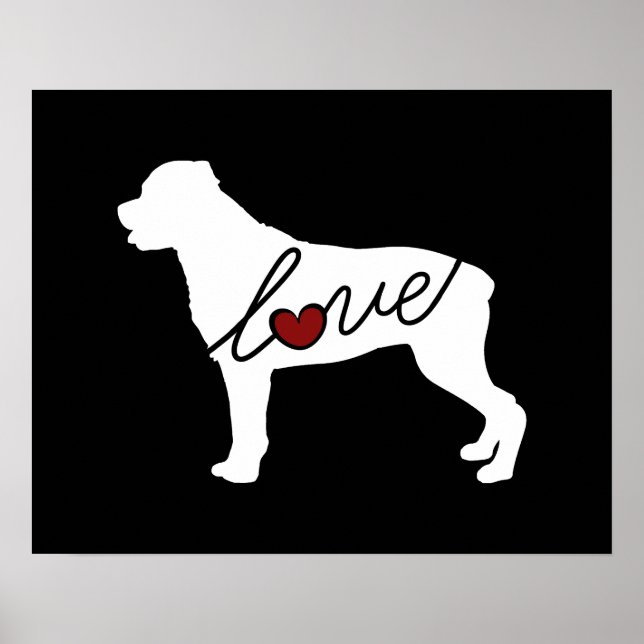 Affiches Rottweiler (Rottie) Love (Devant)