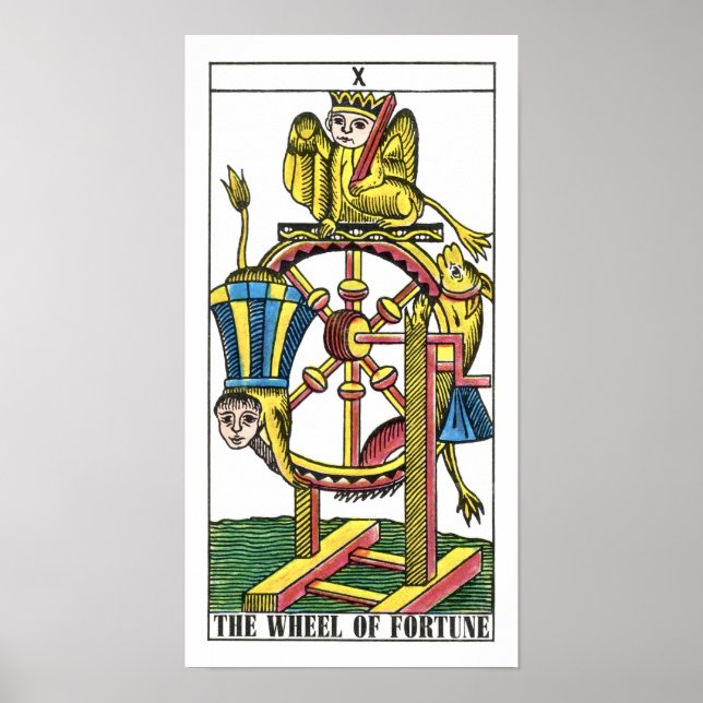 Affiches Roue de Fortune Tarot Card (Devant)