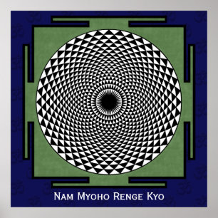 Affiches Roue de méditation de fleur de Lotus