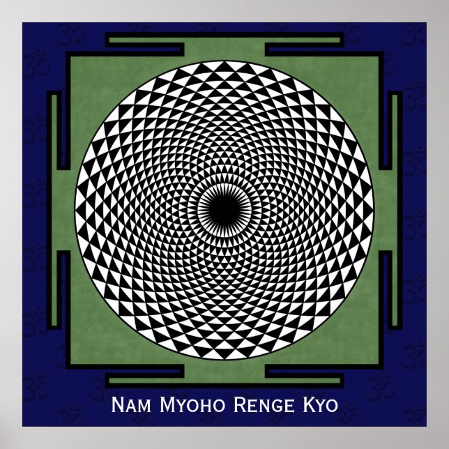 Affiches Roue de méditation de fleurs lotus (Devant)