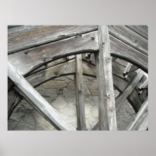 Affiches Roue d'eau de moulage à vent